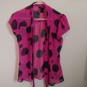 Hot pink, Silky blouse